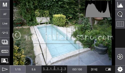 DLSR Controller. Pantalla principal