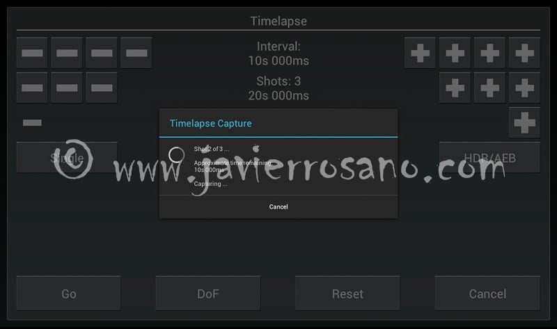 DSLR Controller. Disparando en modo Time-lapse DSLR Controller. Disparando en modo Time-lapse