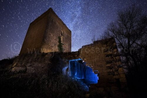 Fotografia nocturna. Castillo fortificado