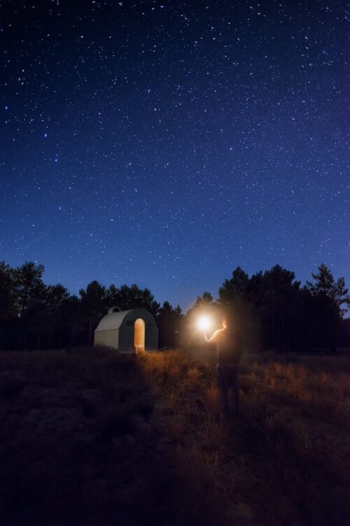 Buscando refugio. Fotografía nocturna