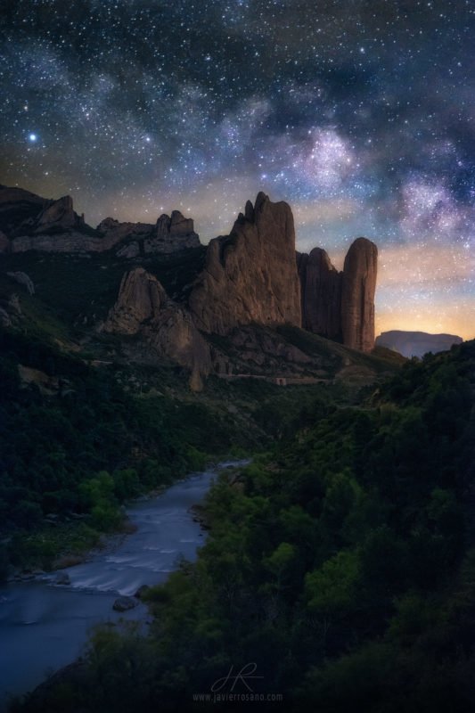 Mallos de Riglos. Fotografía nocturna