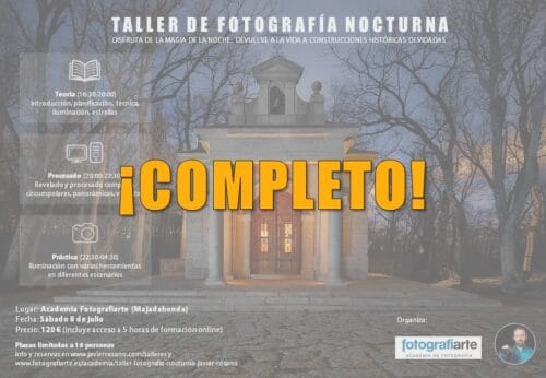 Taller de fotografía nocturna en Madrid
